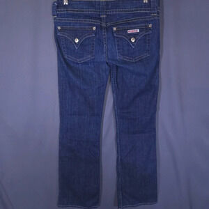 Hudson Beth Mid Rise‎ Baby Bootcut Jean Size 30 Flap Back Pockets Union Jack